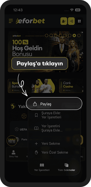 paylaş'a tıklayın